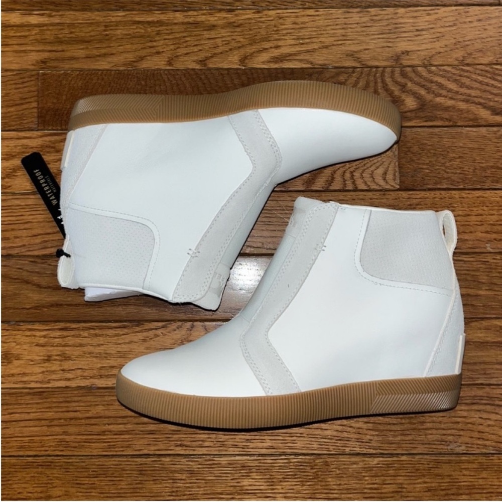 Sorel Out & About Pull On Wedge Booties Sea Salt White & Gum 2 Women’s Size 8.5 - Picture 8 of 13